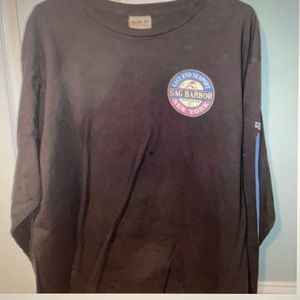 Sag Harbor Long Sleeve Black Tee